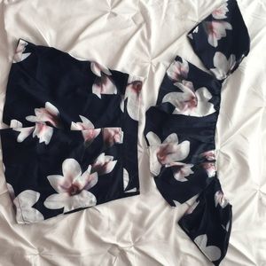 Matching Two- Piece short and crop top set